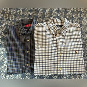 Lot of 2 men’s dress shirts - long sleeve buttondowns